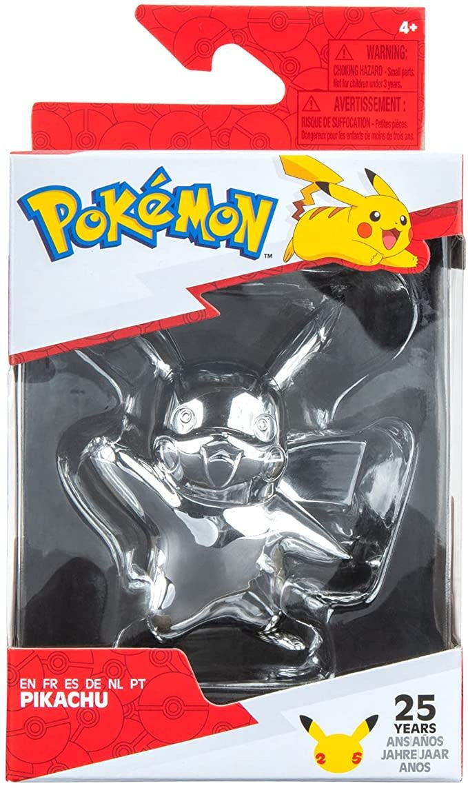 Pokemon 25 years Pikachu  Silver figurine