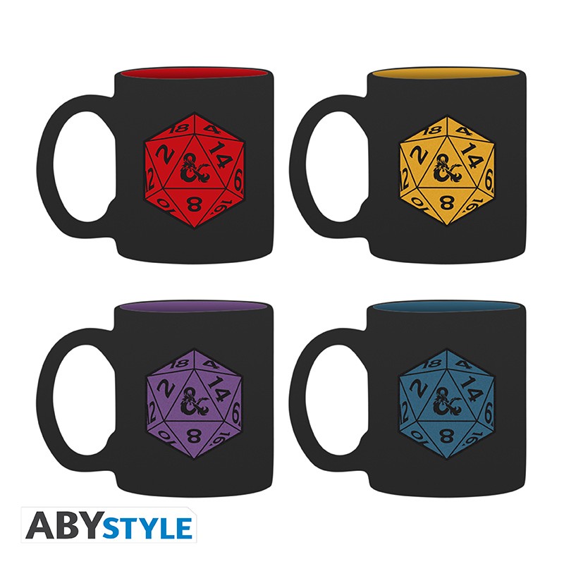 DUNGEONS & DRAGONS Set 4 espresso mugs D20