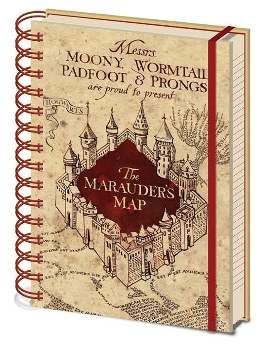 HARRY POTTER - Notebook A5 - The Marauders Map