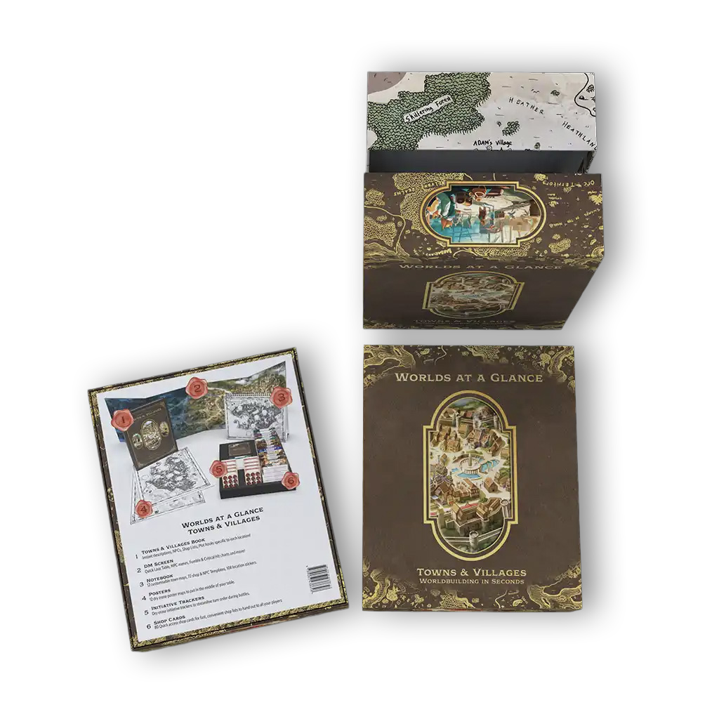 Game Master Worlds - Worlds at a Glance: Towns & Villages (Hardcover)
