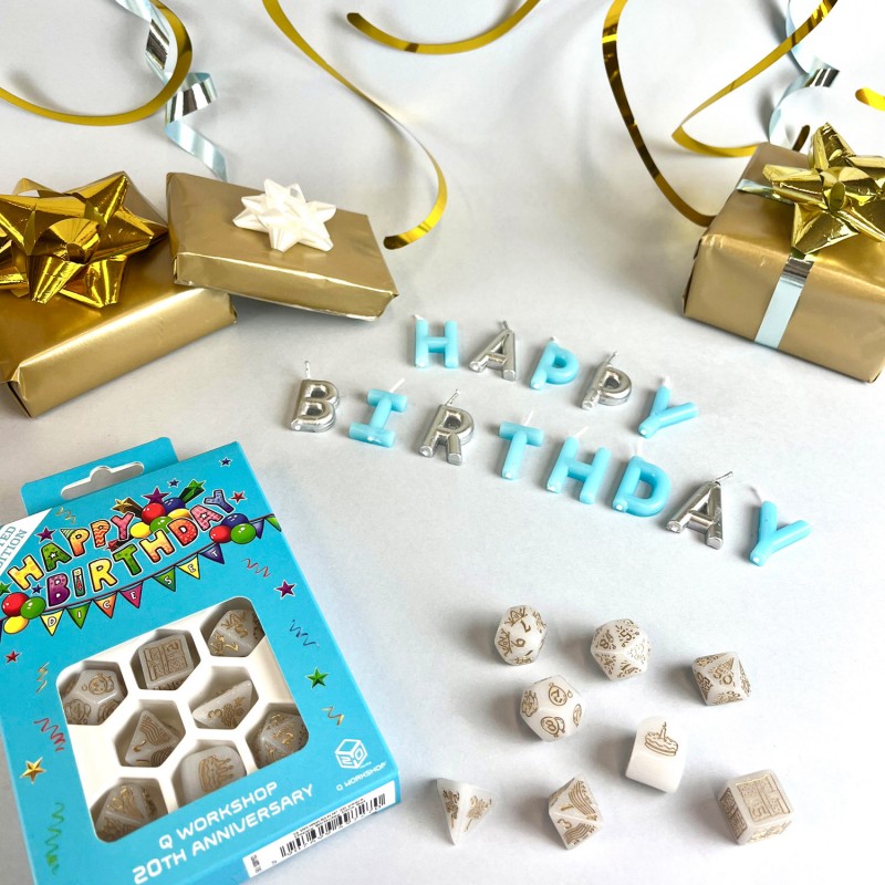 Q WORKSHOP 20 years: Happy Birthday Dice Set