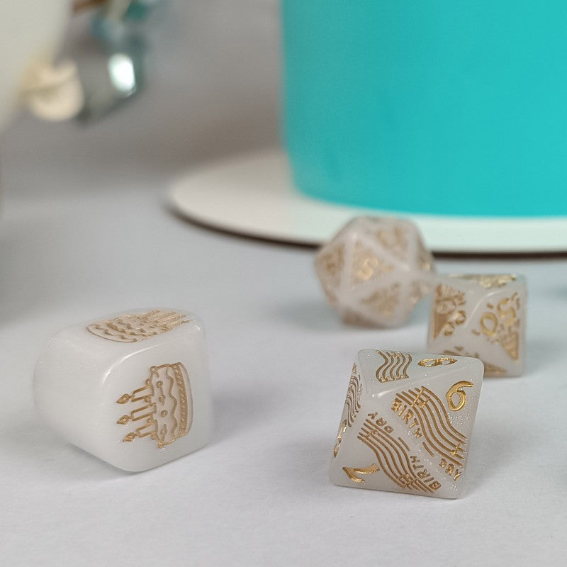 Q WORKSHOP 20 years: Happy Birthday Dice Set