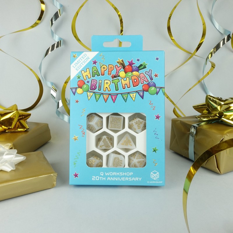 Q WORKSHOP 20 years: Happy Birthday Dice Set