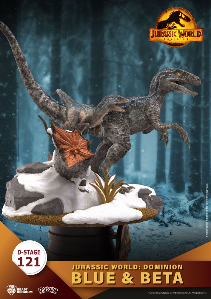 Jurassic World: Dominion D-Stage PVC Diorama Blue & Beta 13 cm – afbeelding 3