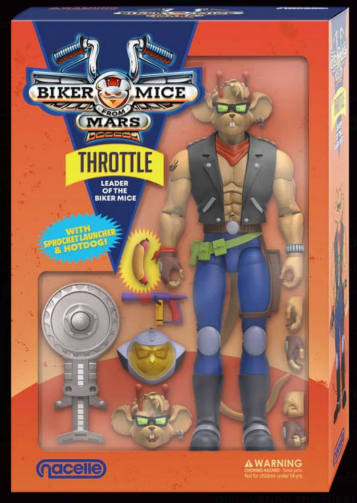 Biker Mice From Mars Action Figure Throttle 18 cm